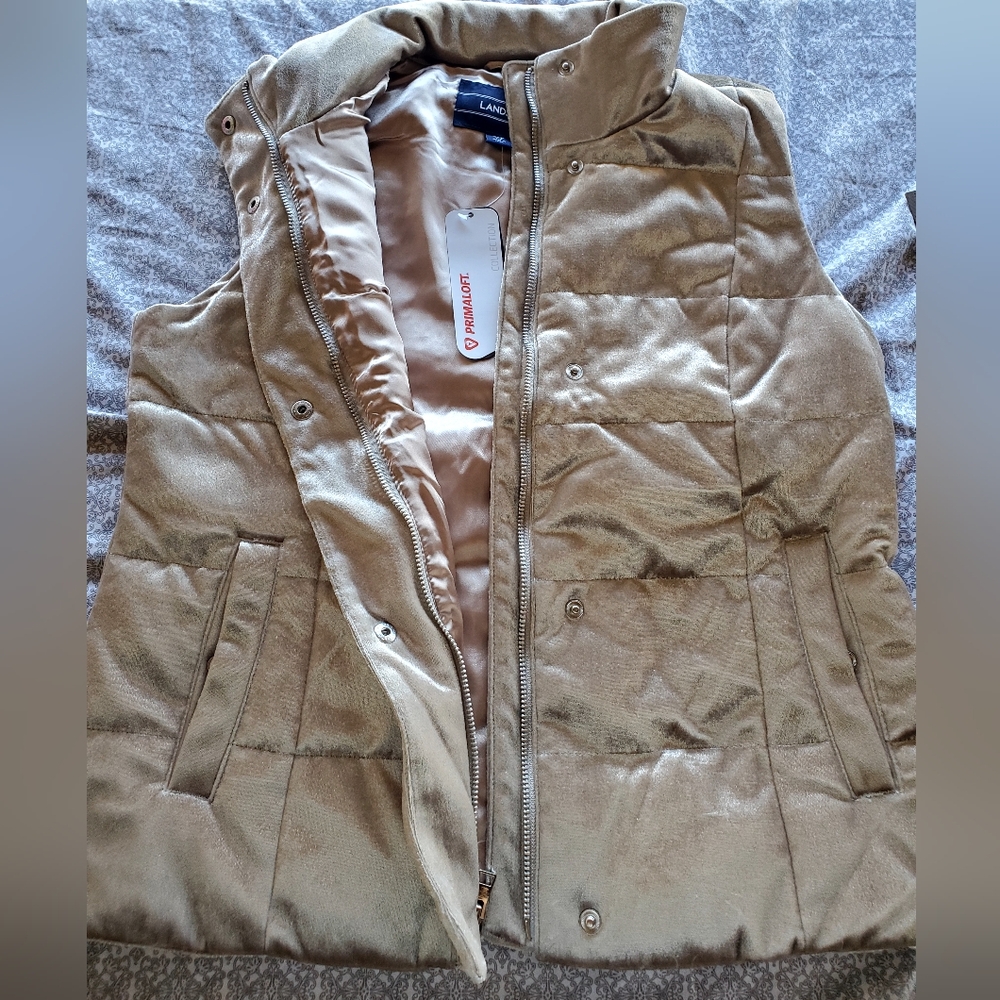 Lands' End Silver/ Gray Velvet